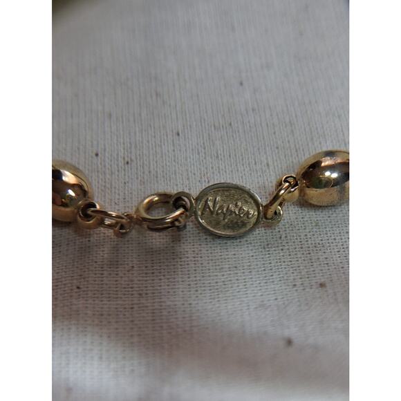 Vintage Napier Twisted Rope Red & Gold Tone Necklace Amberina 30 " - Picture 4 of 7